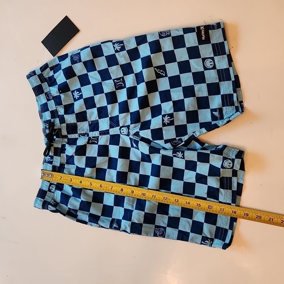 Hurley Blue large 12 13 printed pull on walkshorts large new with tags - Picture 12 of 13